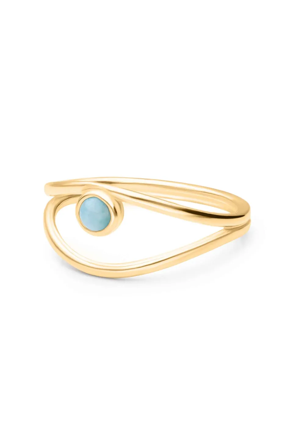 ANILLO DEVAL BAÑADO EN ORO