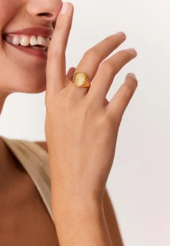 ANILLO ITIHAS BAÑADO EN ORO
