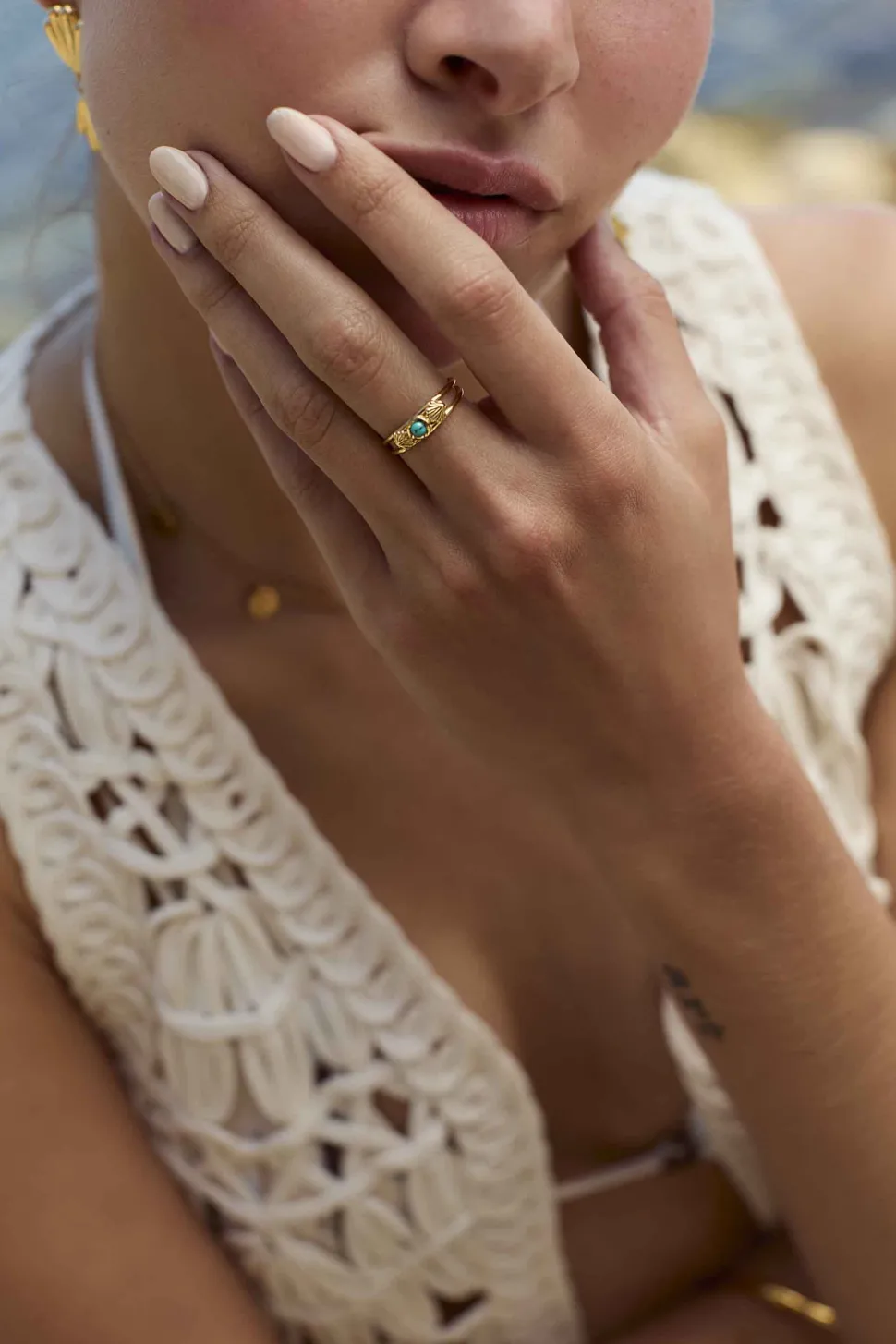 ANILLO KRASA BAÑADO EN ORO