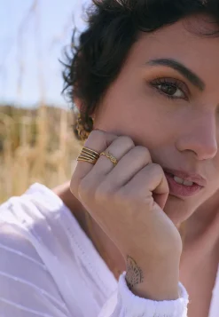 ANILLO LAINEN BAÑADO EN ORO
