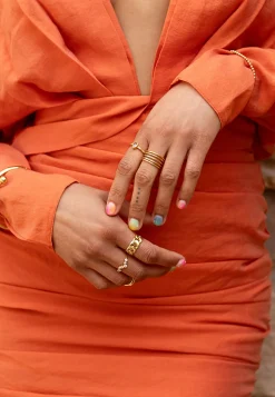 ANILLO LAINEN BAÑADO EN ORO