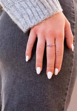 ANILLO LANKA ÁGATA FUCSIA