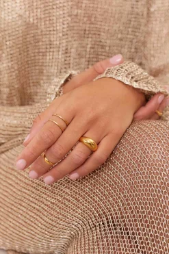 ANILLO MAHARANI BAÑADO EN ORO