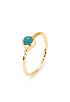 ANILLO MALINI TURQUESA BAÑADO EN ORO
