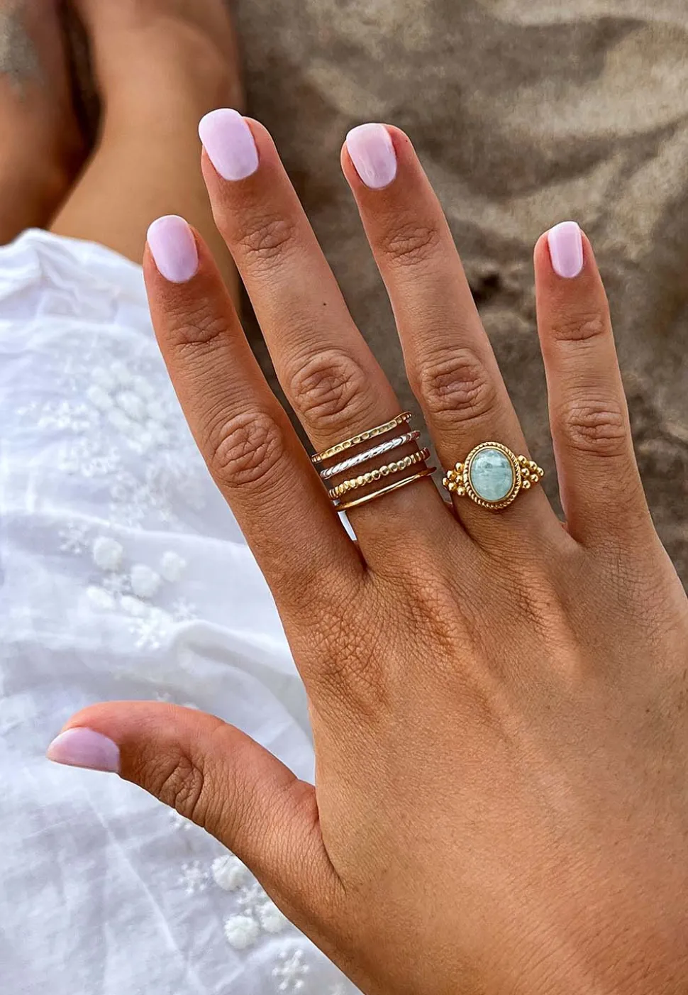 ANILLO PANEE BAÑADO EN ORO