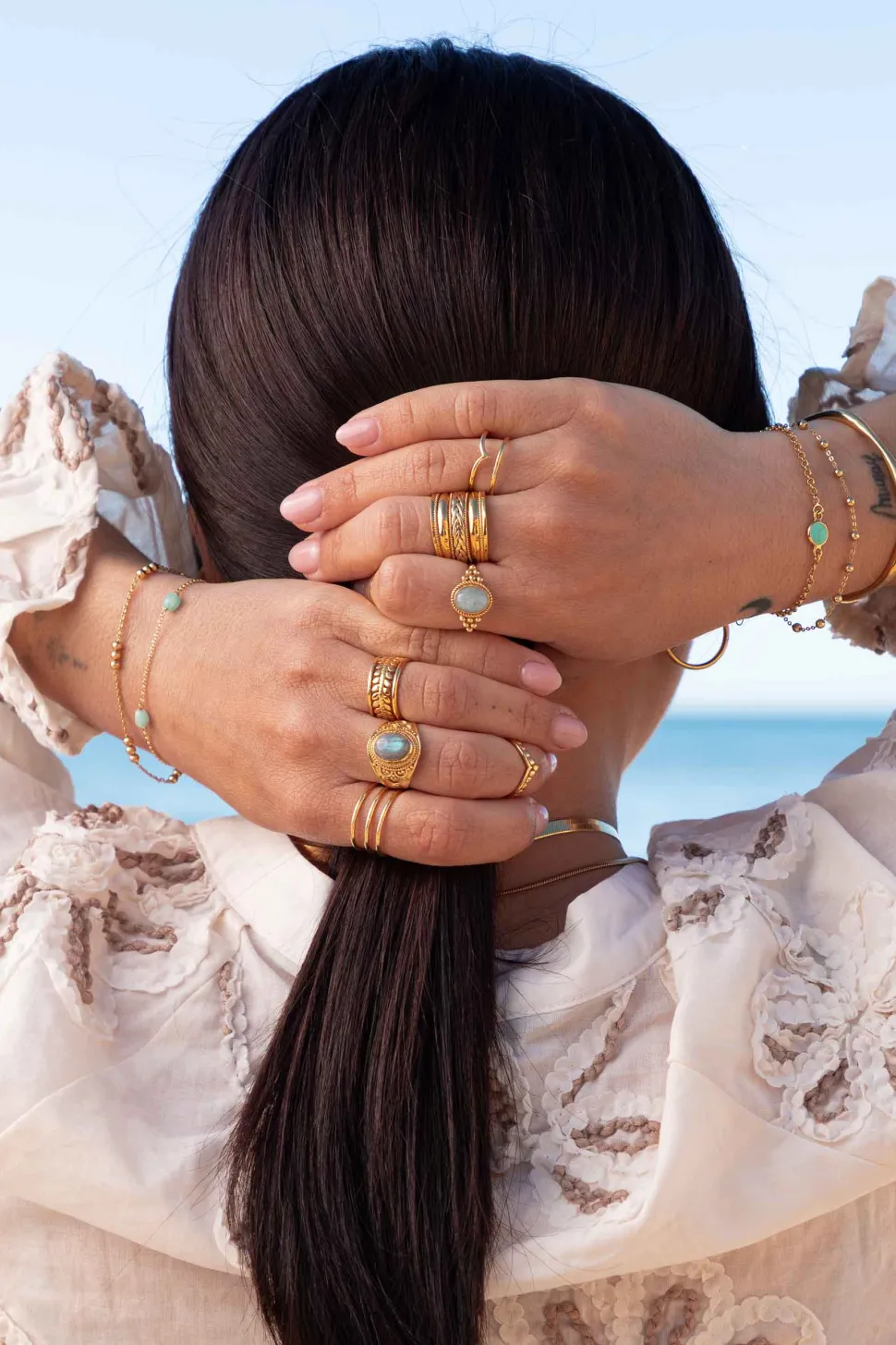 ANILLO PANEE BAÑADO EN ORO