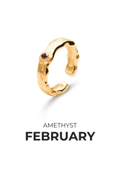 ANILLO PIEDRAS DE NACIMIENTO BAÑADO EN ORO