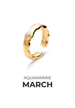 ANILLO PIEDRAS DE NACIMIENTO BAÑADO EN ORO