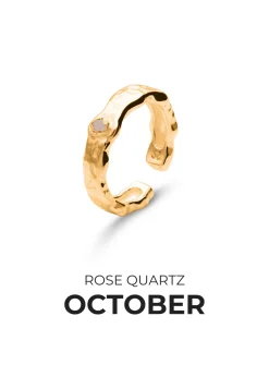 ANILLO PIEDRAS DE NACIMIENTO BAÑADO EN ORO