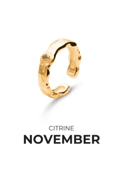 ANILLO PIEDRAS DE NACIMIENTO BAÑADO EN ORO