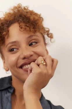 ANILLO PRANA BAÑADO EN ORO
