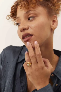 ANILLO PRANA BAÑADO EN ORO