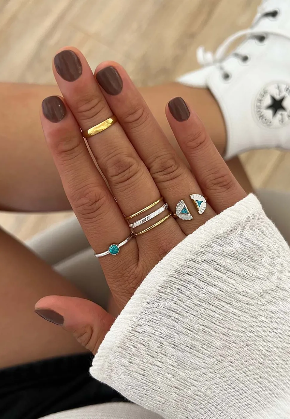 ANILLO SARALA BAÑADO EN ORO