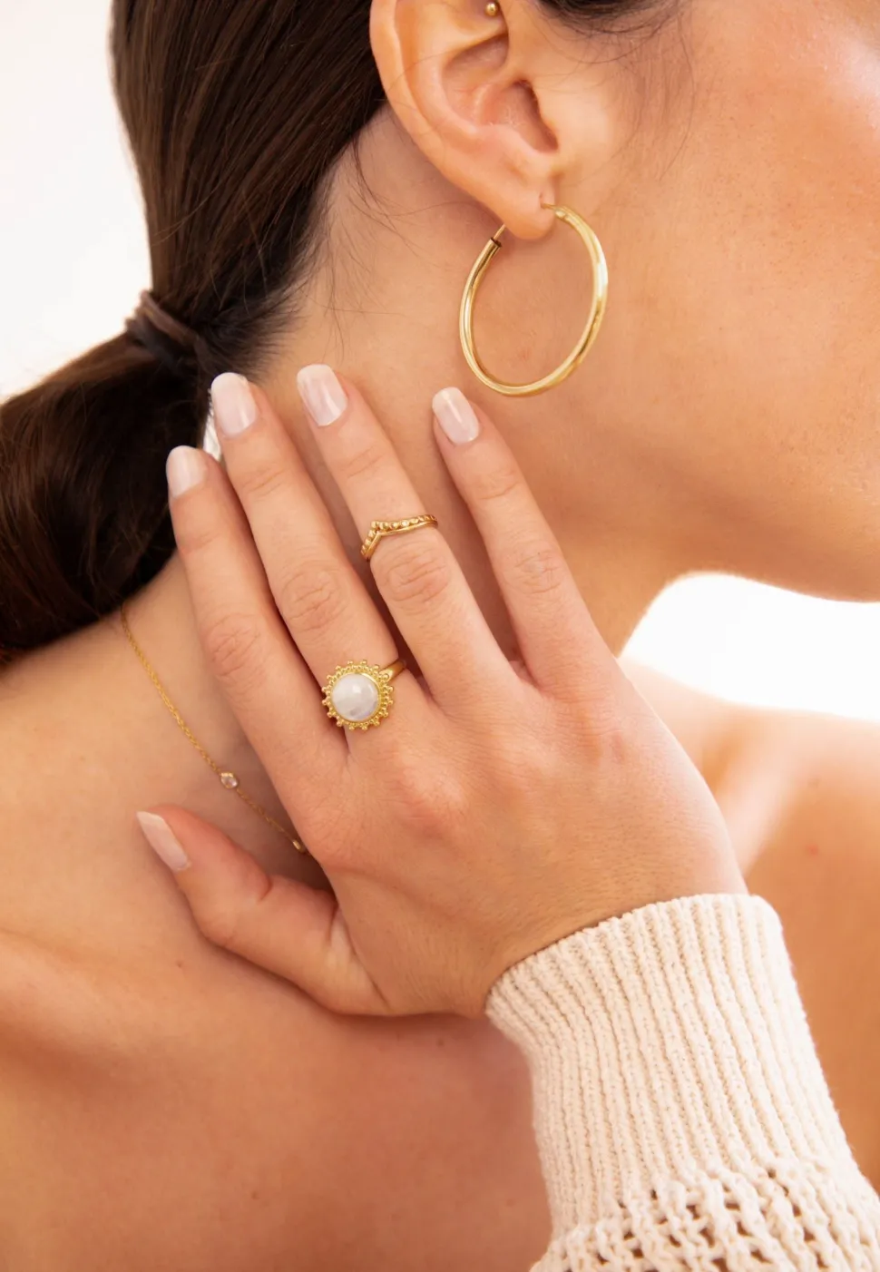 ANILLO TENAYA BAÑADO ORO