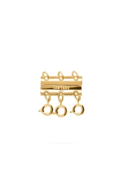 CIERRE PARA TRES COLLARES BAÑADO EN ORO
