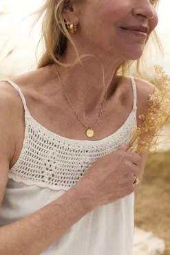 COLLAR CHANDRAKANTA BAÑADO EN ORO