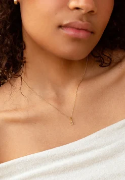 COLLAR PATRA LETRA BAÑADO EN ORO