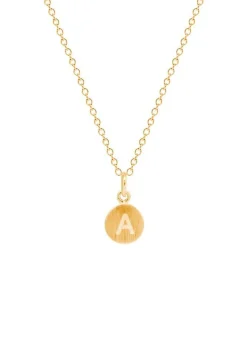 COLLAR PATRA LETRA CHAPA BAÑADO EN ORO