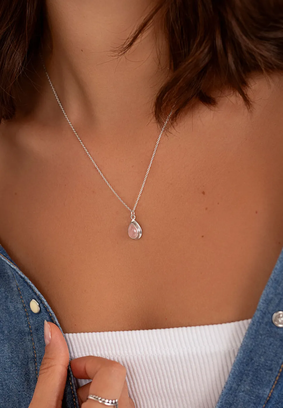 COLLAR RAKA CUARZO ROSA