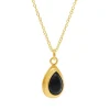 COLLAR RAKA ÓNIX BAÑADO EN ORO