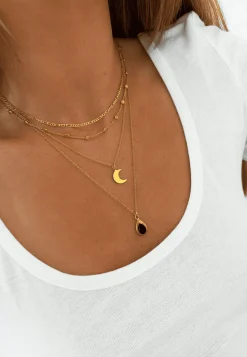 COLLAR RAKA ÓNIX BAÑADO EN ORO