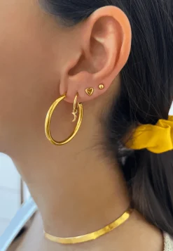 PENDIENTES ACHALA (30MM) BAÑADOS EN ORO