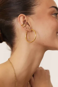 PENDIENTES ACHALA (40MM) BAÑADOS EN ORO
