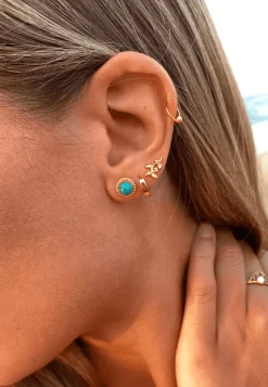 PENDIENTES AGNI (10MM) BAÑADOS EN ORO