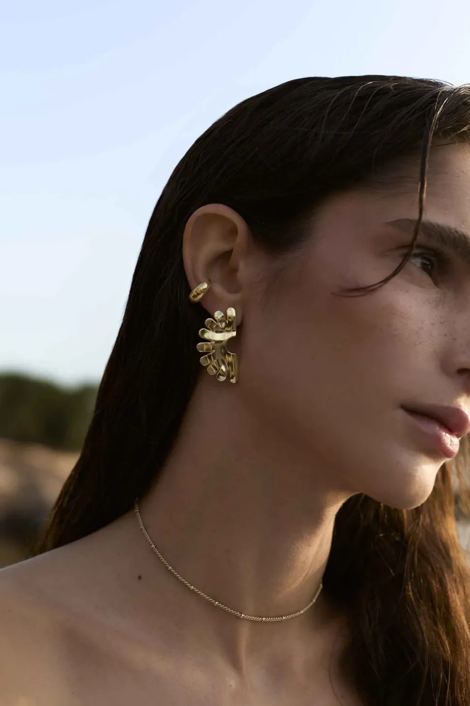PENDIENTES AKRITI BAÑADOS EN ORO