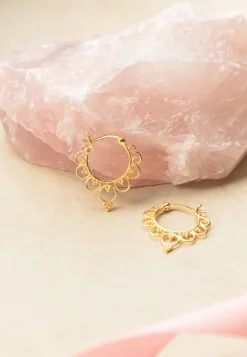 PENDIENTES ARAVINDA (16MM) BAÑADOS EN ORO