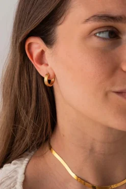 PENDIENTES ASABAB (16MM) BAÑADOS EN ORO