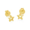 PENDIENTES ASHWINI BAÑADOS EN ORO