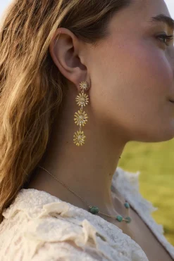 PENDIENTES CHIRANJIVI BAÑADOS EN ORO