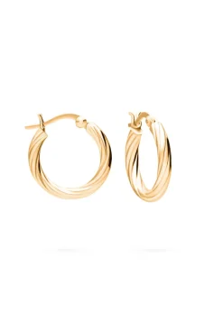 PENDIENTES DHARTI (20MM) BAÑADOS EN ORO