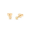 PENDIENTES EKAJATI (3MM) BAÑADOS EN ORO