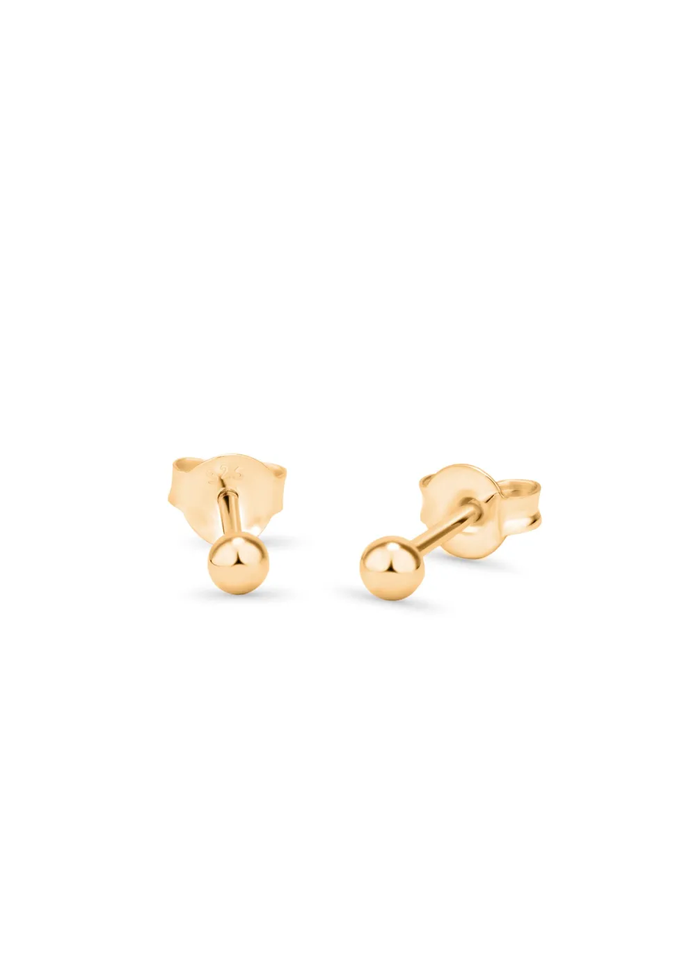 PENDIENTES EKAJATI (3MM) BAÑADOS EN ORO