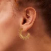 PENDIENTES EZHIL (35MM) BAÑADOS EN ORO