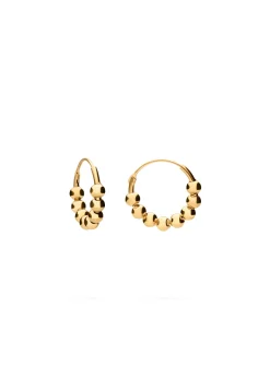 PENDIENTES GEND (14MM) BAÑADOS EN ORO
