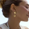 PENDIENTES GONGA BAÑADOS EN ORO