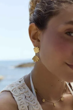 PENDIENTES GONGA BAÑADOS EN ORO
