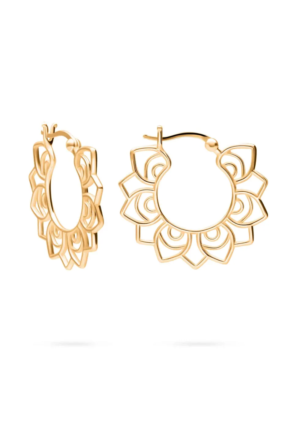 PENDIENTES HEMLATA (30MM) BAÑADOS EN ORO