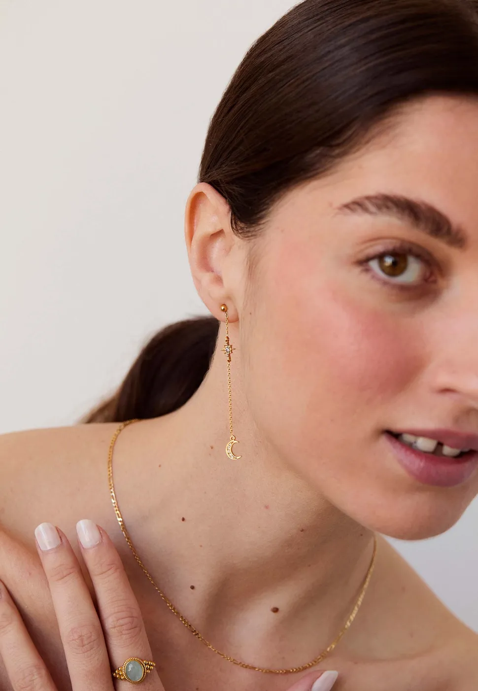 PENDIENTES LILAVATI BAÑADOS EN ORO