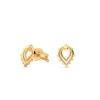 PENDIENTES MAYUR BAÑADOS EN ORO