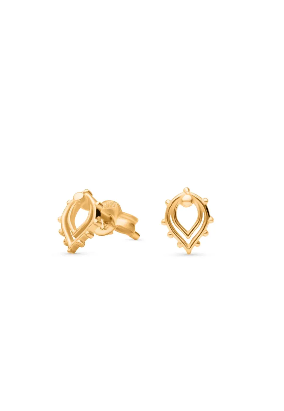 PENDIENTES MAYUR BAÑADOS EN ORO