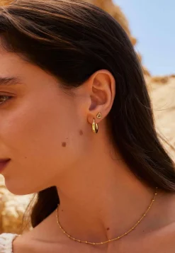 PENDIENTES MAYUR BAÑADOS EN ORO