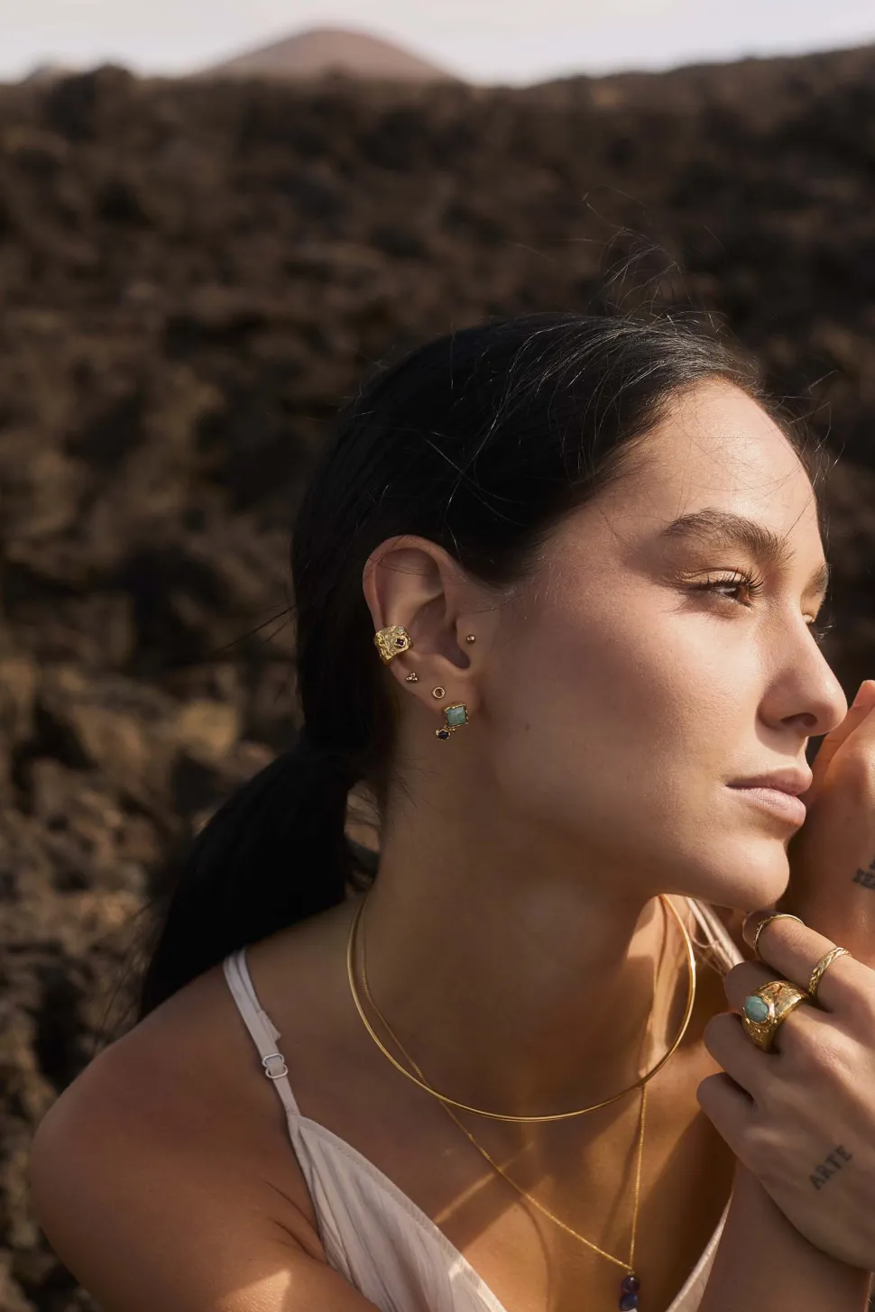 PENDIENTES RASATAL BAÑADOS EN ORO