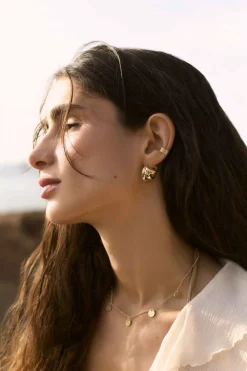 PENDIENTES TESARA BAÑADO EN ORO