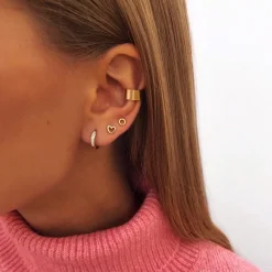 PENDIENTES TIRU (10MM) BAÑADOS EN ORO