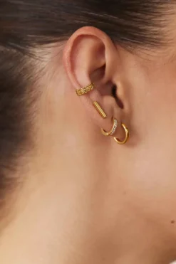 PENDIENTES TIRU (10MM) BAÑADOS EN ORO
