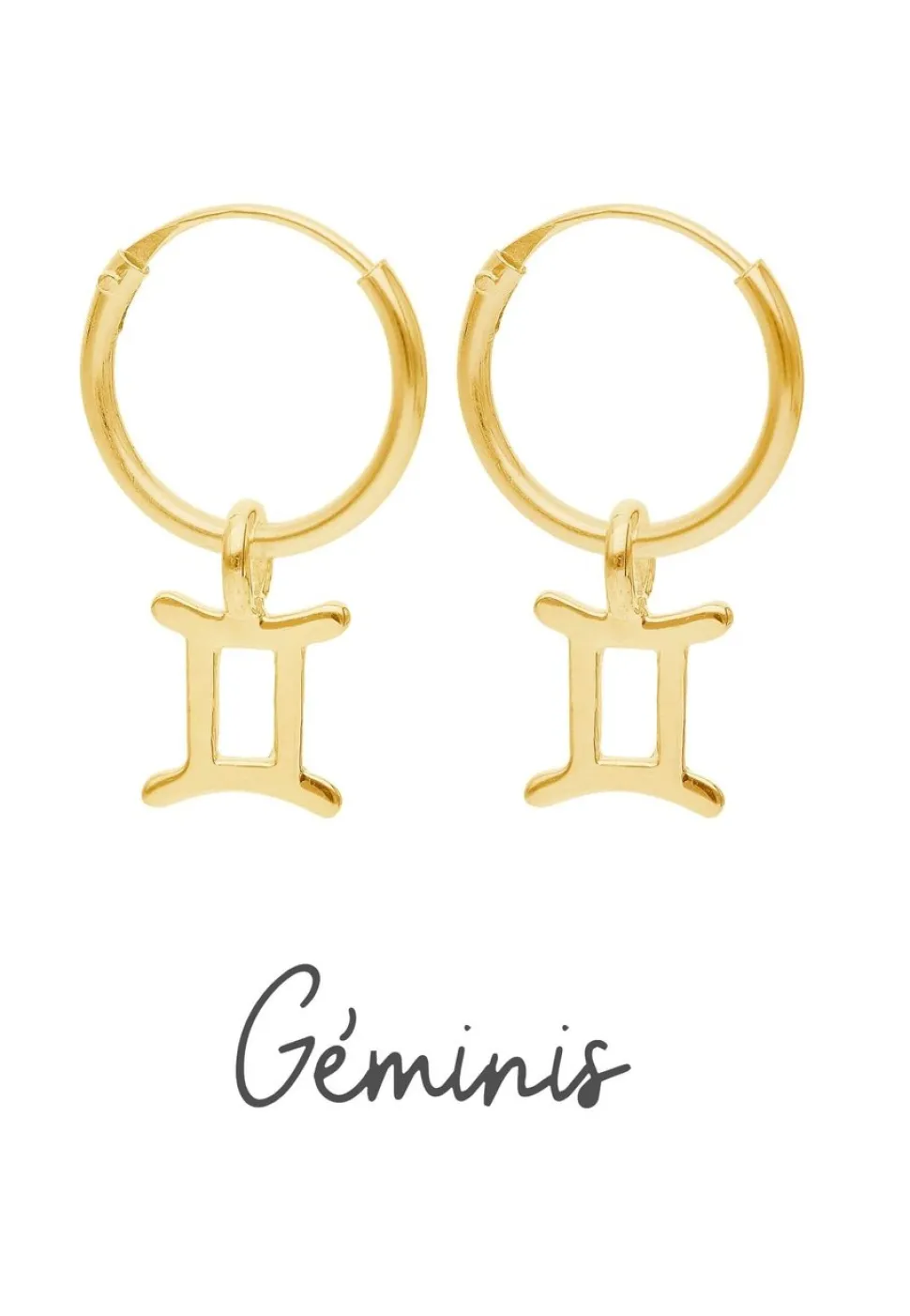 PENDIENTES ZODIACO (12MM) BAÑADOS EN ORO